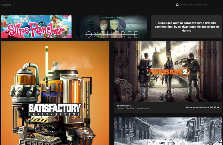 Aplikacja Epic Games Store w końcu z… wyszukiwarką