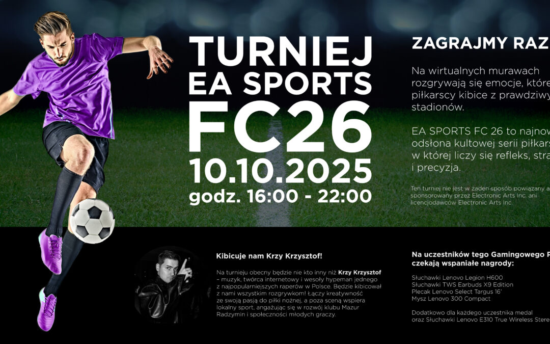 Turniej EA SPORTS FC26 już 10 października w Showroom Lenovo & Motorola!